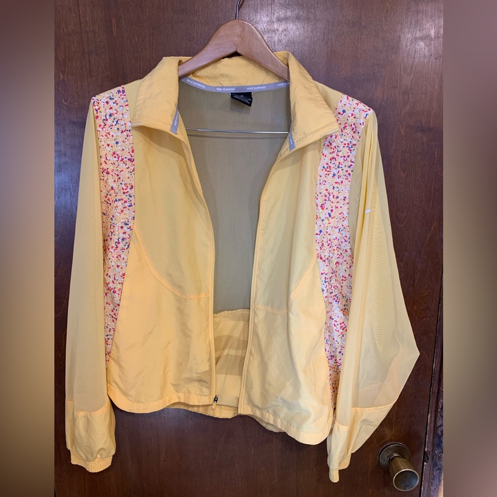 Nike Yellow Floral Utility running Jacket